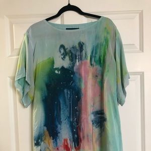 Anthropologie Maeve watercolor dress